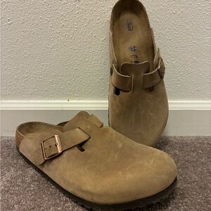 Birkenstock Brown Suede Clogs